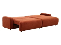 Vente-unique Sofá de 4 lugares conversível em tecido chenille YOKIRA^ Sofá