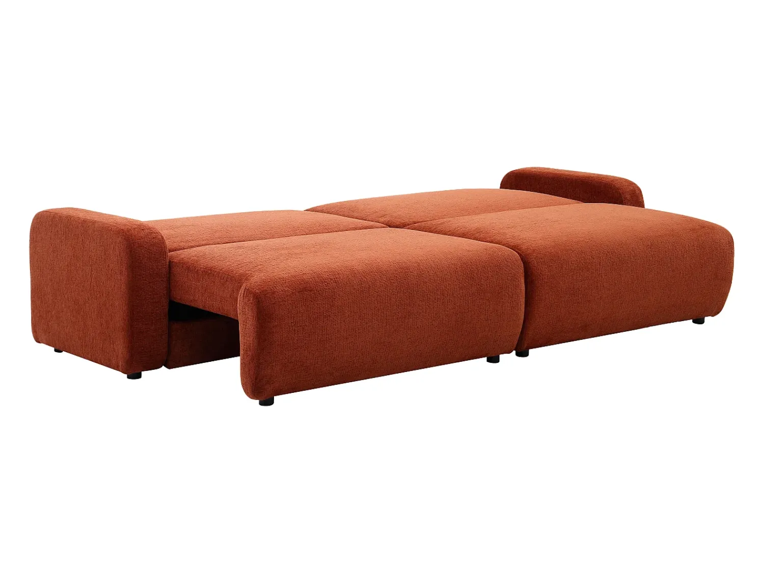 Vente-unique Sofá de 4 lugares conversível em tecido chenille YOKIRA^ Sofá
