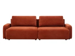 Vente-unique Sofá de 4 lugares conversível em tecido chenille YOKIRA^ Sofá