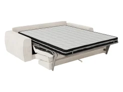 Maison Céphy Sofá de 3 lugares conversível express em tecido chenille 140 cm colchão 13 cm VOMERA^ Sofá