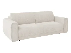 Maison Céphy Sofá de 3 lugares conversível express em tecido chenille 140 cm colchão 13 cm VOMERA^ Sofá