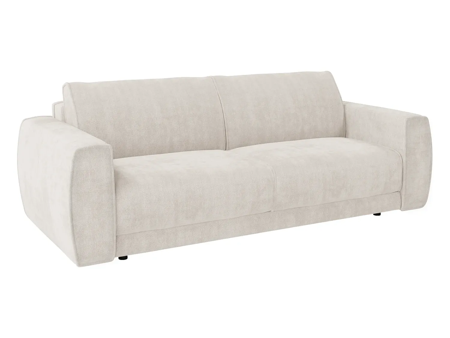 Maison Céphy Sofá de 3 lugares conversível express em tecido chenille 140 cm colchão 13 cm VOMERA^ Sofá