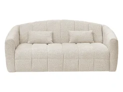 Sofá*Vente-unique Sofá de 3 lugares conversível abertura rápida em tecido bouclé colchão 16 cm RETUNA Bege