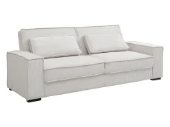 Discount Vente-unique Sofá de 3 lugares conversível em veludo cotelê FINORO Bege