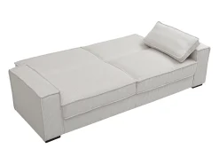 Discount Vente-unique Sofá de 3 lugares conversível em veludo cotelê FINORO Bege