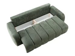 Sofá*Vente-unique Sofá de 3 lugares conversível em tecido chenille TALIVO Verde