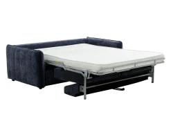 Sofá|Vente-unique Sofá de 3 lugares conversível expresso em tecido texturizado - Área de dormir 145 cm MALOGU Azul
