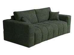 Vente-unique Sofá de 4 lugares conversível abertura rápida tecido bouclé colchão 16 cm ISSORO^ Sofá