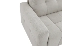 Sofá*Vente-unique Sofá de 3 lugares conversível em tecido chenille cinza claro colchão 12 cm ISISTIA Cinzento claro