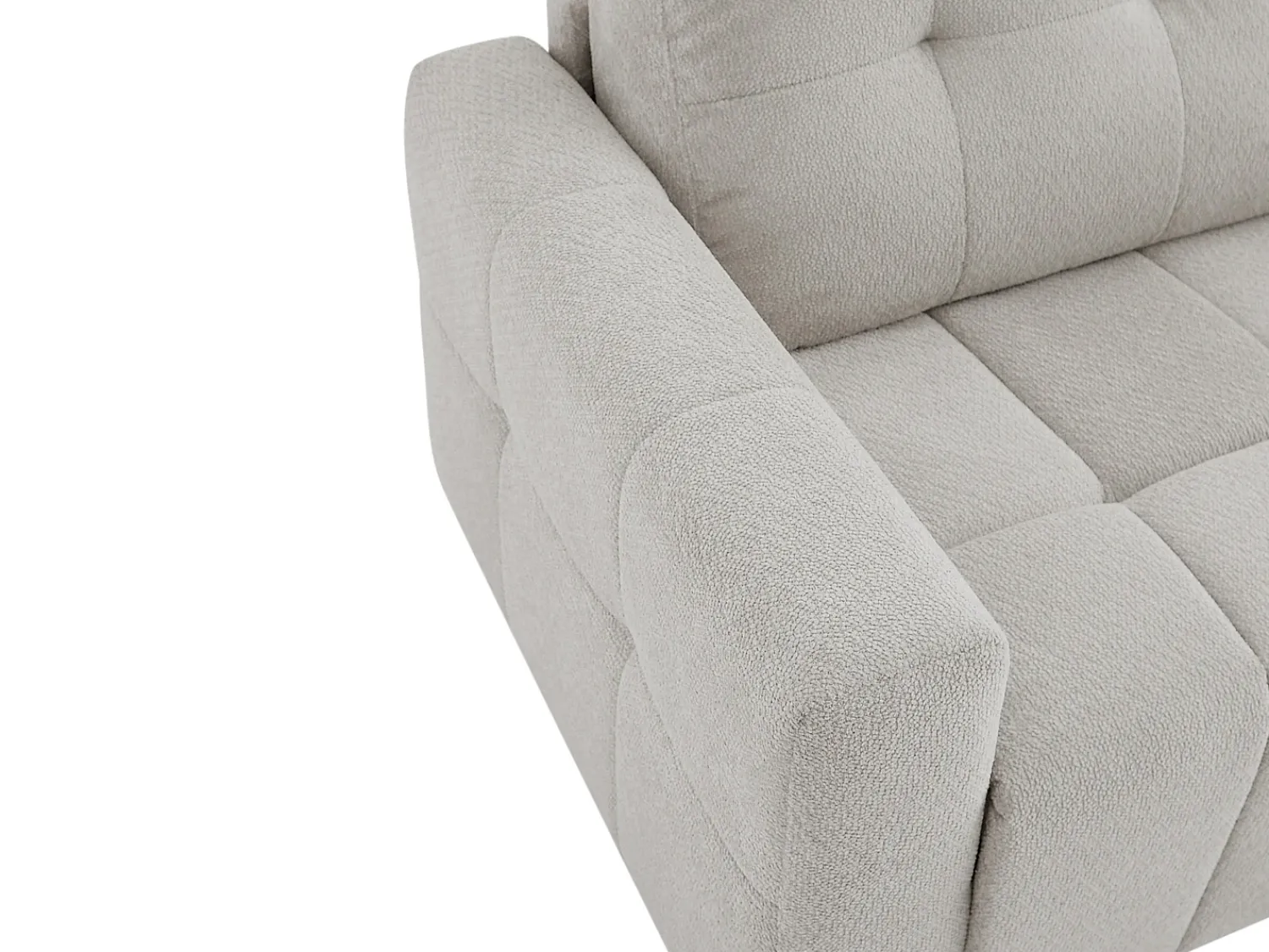 Sofá*Vente-unique Sofá de 3 lugares conversível em tecido chenille cinza claro colchão 12 cm ISISTIA Cinzento claro