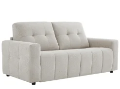 Sofá*Vente-unique Sofá de 3 lugares conversível em tecido chenille cinza claro colchão 12 cm ISISTIA Cinzento claro