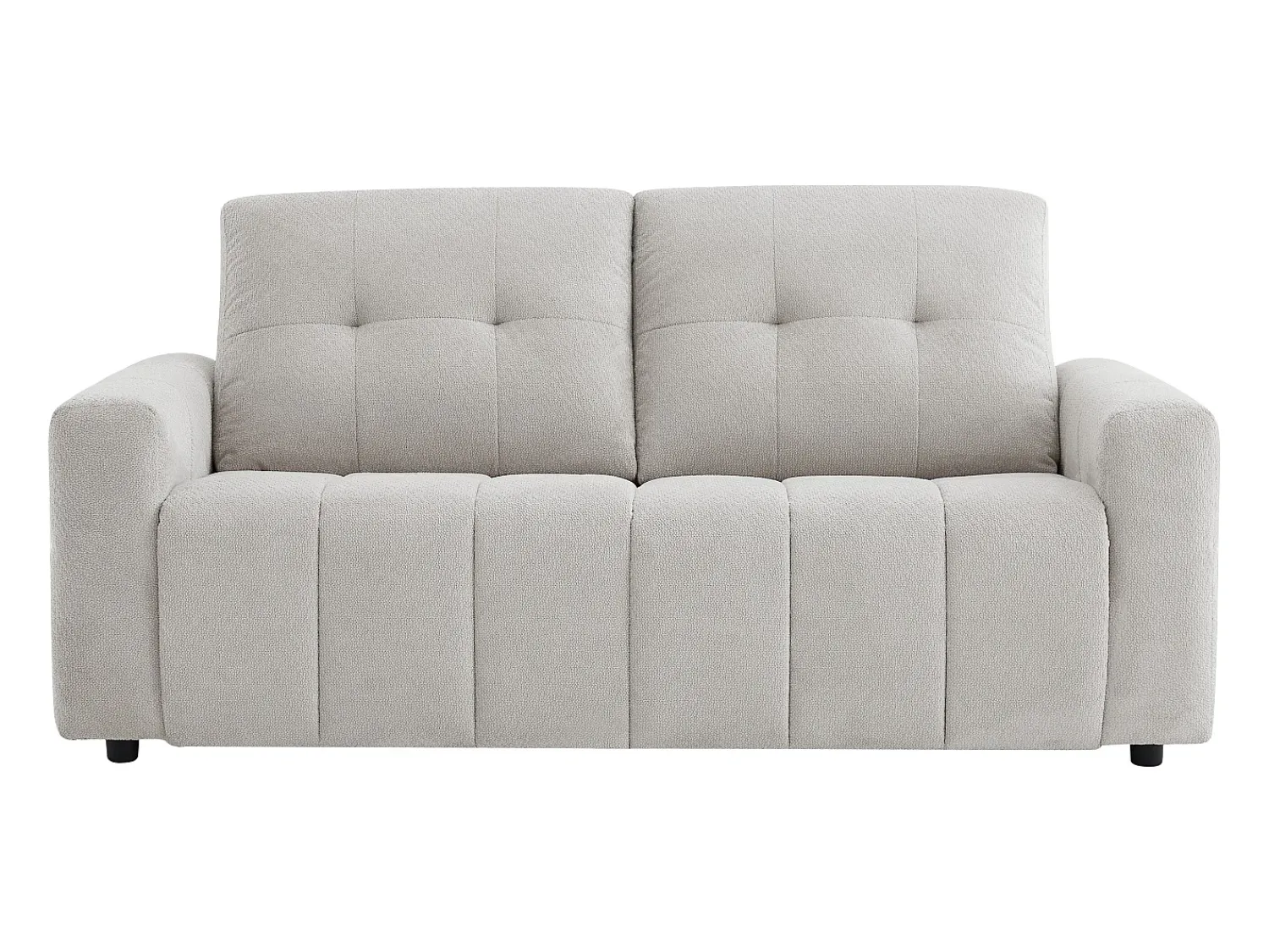 Sofá*Vente-unique Sofá de 3 lugares conversível em tecido chenille cinza claro colchão 12 cm ISISTIA Cinzento claro