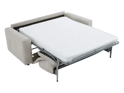 Sofá*Vente-unique Sofá de 3 lugares conversível em tecido chenille cinza claro colchão 12 cm ISISTIA Cinzento claro