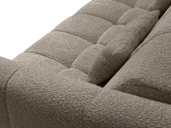 Best Vente-unique Sofá de 4 lugares conversível abertura rápida em tecido bouclé cama 160 cm RETUNA Taupe