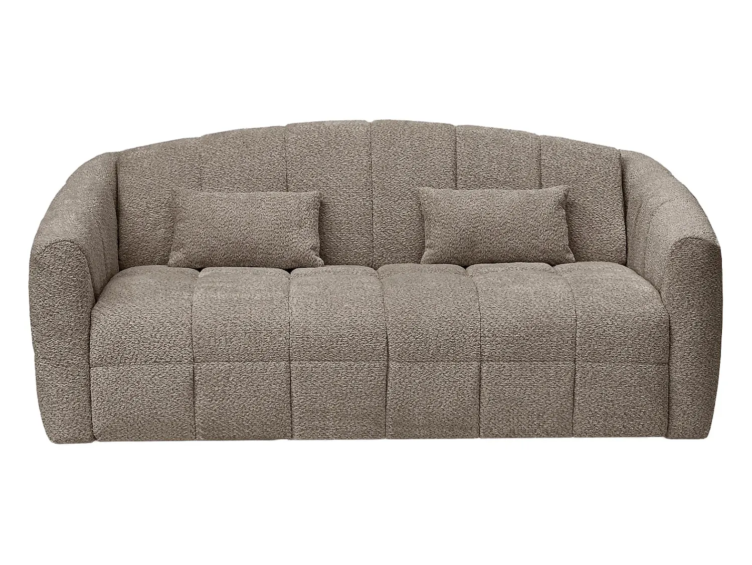 Best Vente-unique Sofá de 4 lugares conversível abertura rápida em tecido bouclé cama 160 cm RETUNA Taupe