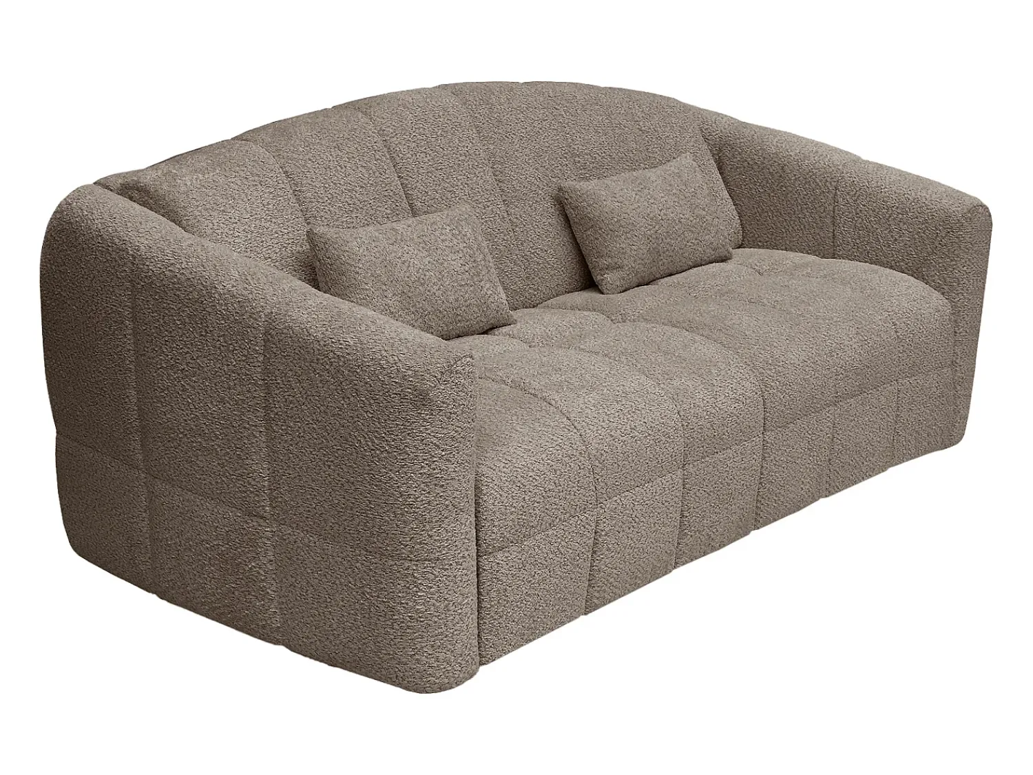 Best Vente-unique Sofá de 4 lugares conversível abertura rápida em tecido bouclé cama 160 cm RETUNA Taupe
