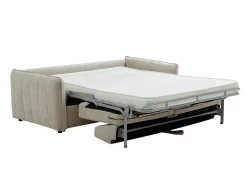 Sofá*Vente-unique Sofá de 3 lugares conversível expresso em tecido texturizado - Cama 145 cm MALOGU Bege