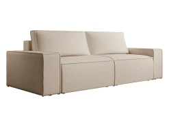 Vente-unique Sofá de 4 lugares convertível veludo texturizado AMELIA^ Sofá