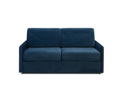 Sofá*Vente-unique Sofá de 3 lugares convertível de abertura rápida em veludo azul-escuro colchão de espuma de 14 cm - CALIFE Azul escuro
