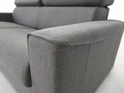 Discount Vente-unique Sofá de 3 lugares convertível de abertura rápida em tecido - Cinza - VIZIR Cinzento