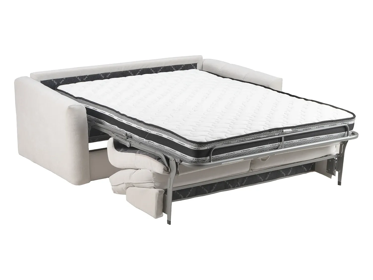 Clearance Maison Céphy Sofá de 3 lugares convertível abertura rápida tecido chenille 16 cm DOVENA de Bege