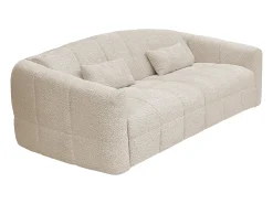 Sofá|Vente-unique Sofá de 4 lugares convertível abertura tecido bouclé cama 160 cm RETUNA II Bege