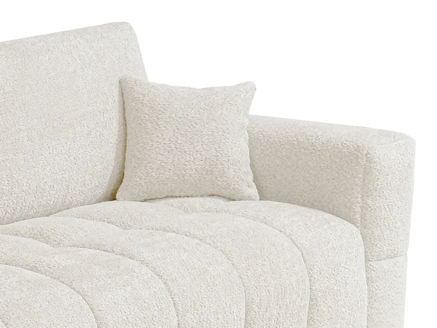 Vente-unique Sofá de 3 lugares convertível abertura rápida tecido bouclé colchão 16 cm ISSORO^ Sofá