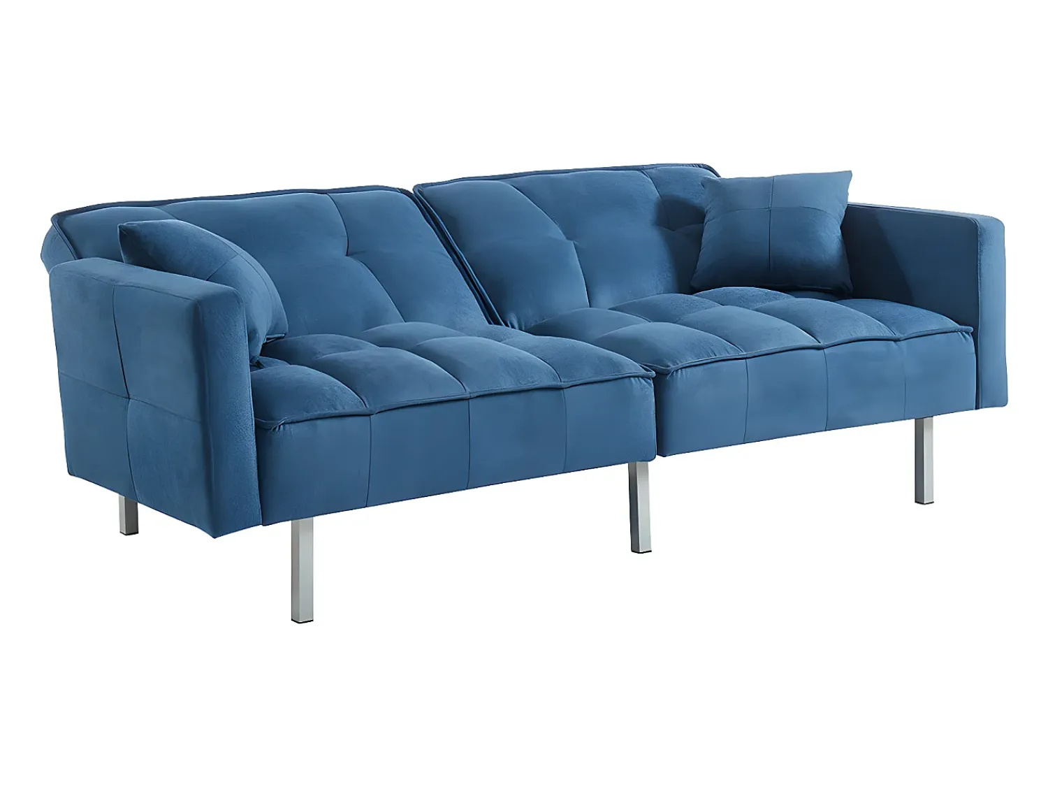 Sofá*Vente-unique Sofá de 3 lugares convertível clic-clac tecido MINEY Azul