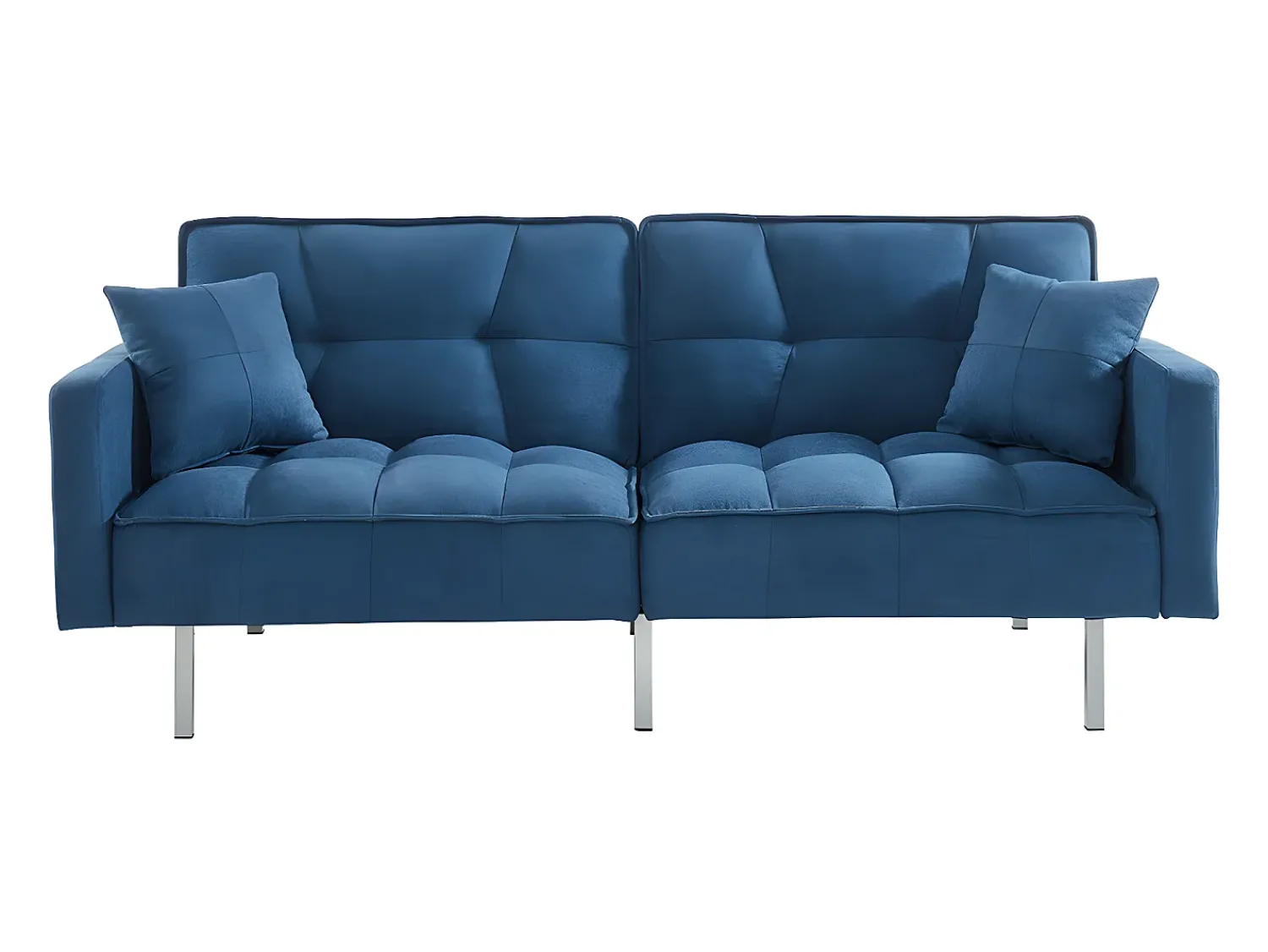 Sofá*Vente-unique Sofá de 3 lugares convertível clic-clac tecido MINEY Azul