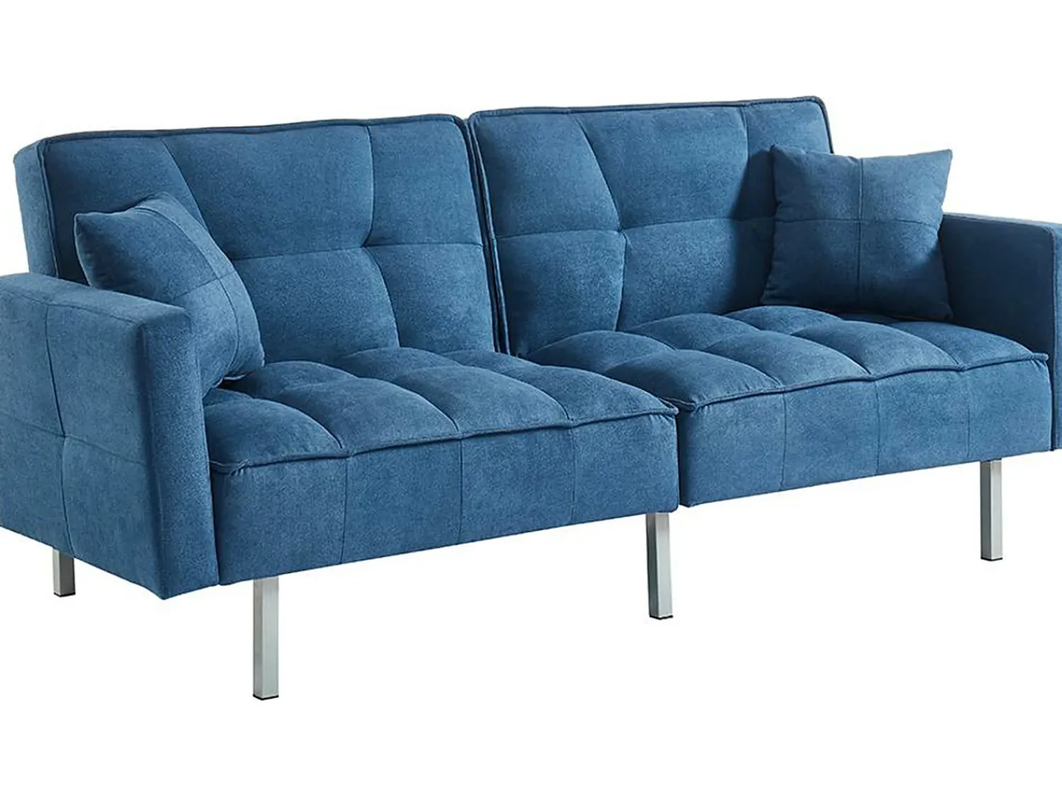 Sofá*Vente-unique Sofá de 3 lugares convertível clic-clac tecido MINEY Azul