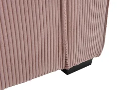 Discount Vente-unique Sofá de 3 lugares convertível em veludo canelado cor-de- SEKOTA Rosa