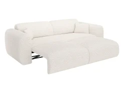 Sale Maison Céphy Sofá de 4 lugares convertível em tecido bouclé POGNI de Branco