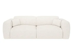 Sale Maison Céphy Sofá de 4 lugares convertível em tecido bouclé POGNI de Branco