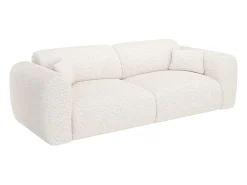 Sale Maison Céphy Sofá de 4 lugares convertível em tecido bouclé POGNI de Branco