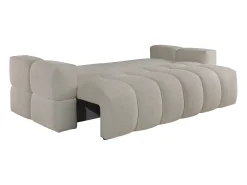 Sofá*Vente-unique Sofá de 3 lugares convertível em tecido bouclé cor creme ISSORO II Bege