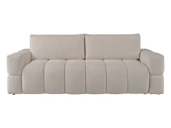 Sofá*Vente-unique Sofá de 3 lugares convertível em tecido bouclé cor creme ISSORO II Bege