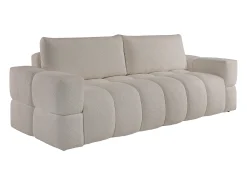 Sofá*Vente-unique Sofá de 3 lugares convertível em tecido bouclé cor creme ISSORO II Bege