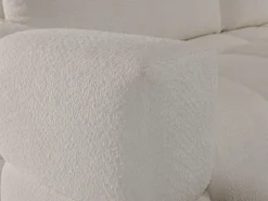 Sofá*Vente-unique Sofá de 3 lugares convertível em tecido bouclé cor creme ISSORO II Bege