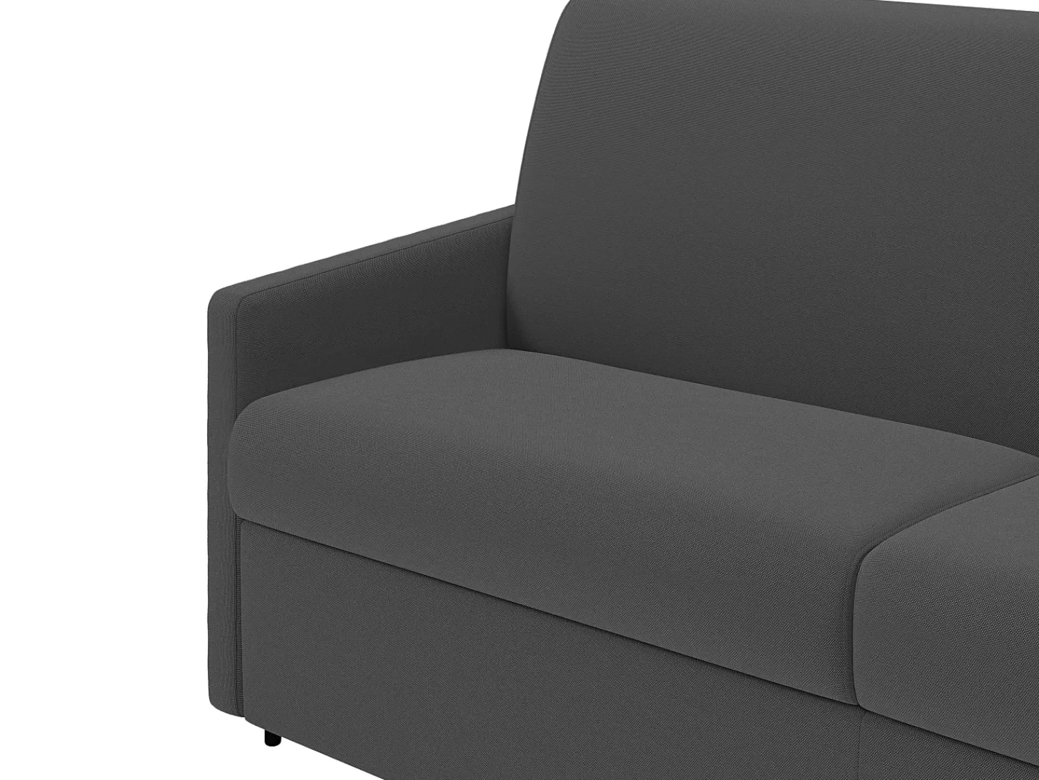 Best Vente-unique Sofá de 3 lugares convertível de abertura rápida em tecido cinza. Colchão de espuma 14 cm - CALIFE Cinzento