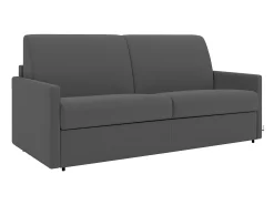 Best Vente-unique Sofá de 3 lugares convertível de abertura rápida em tecido cinza. Colchão de espuma 14 cm - CALIFE Cinzento