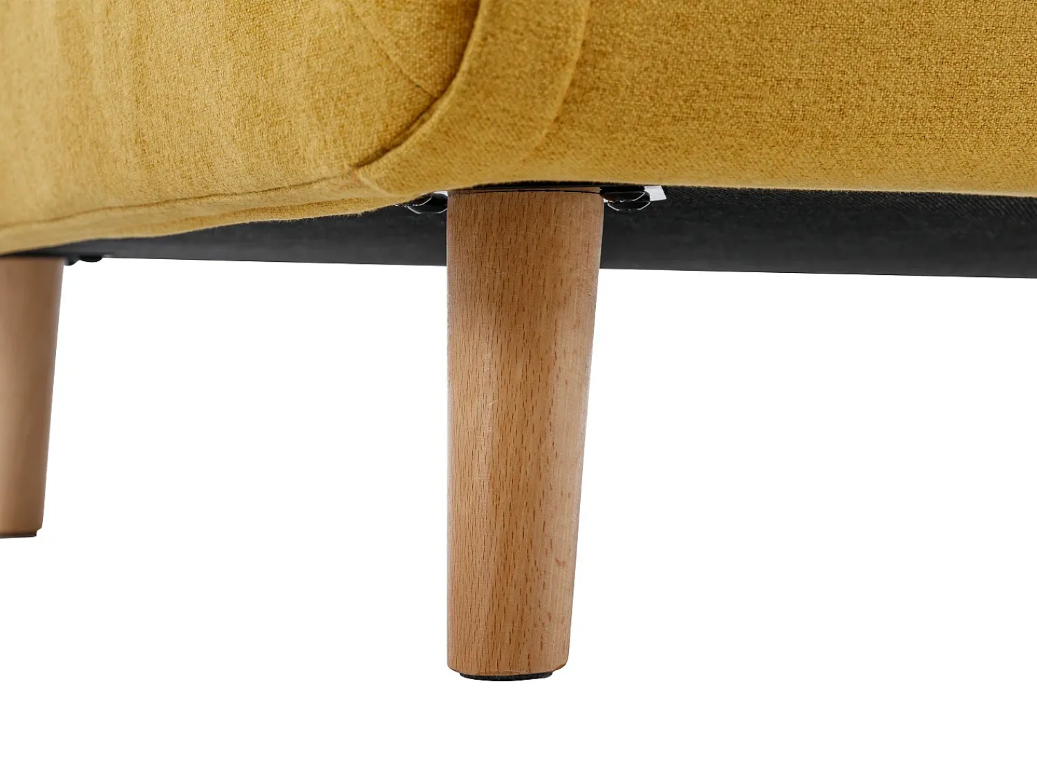 Best Vente-unique Sofá de 2 lugares convertível tecido estilo habitat jovem URIBIA Amarelo mostarda