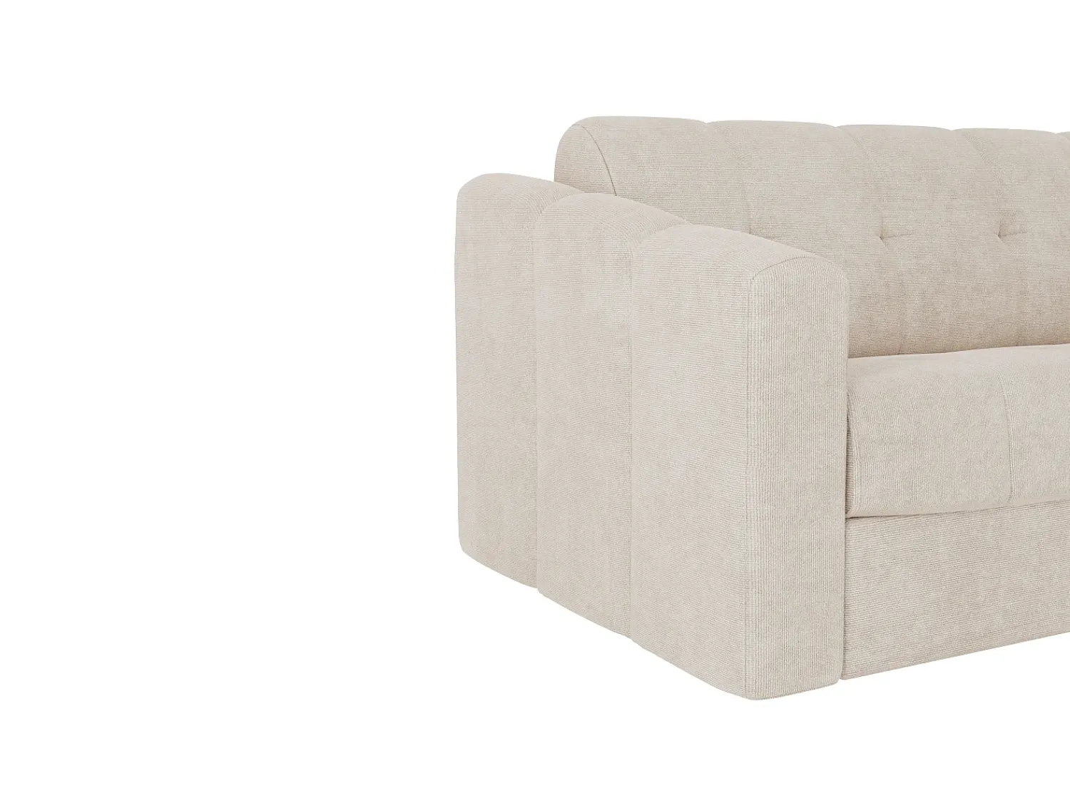 Sale Vente-unique Sofá de 3 lugares convertível tecido texturizado colchão 14 cm DARIELO Bege