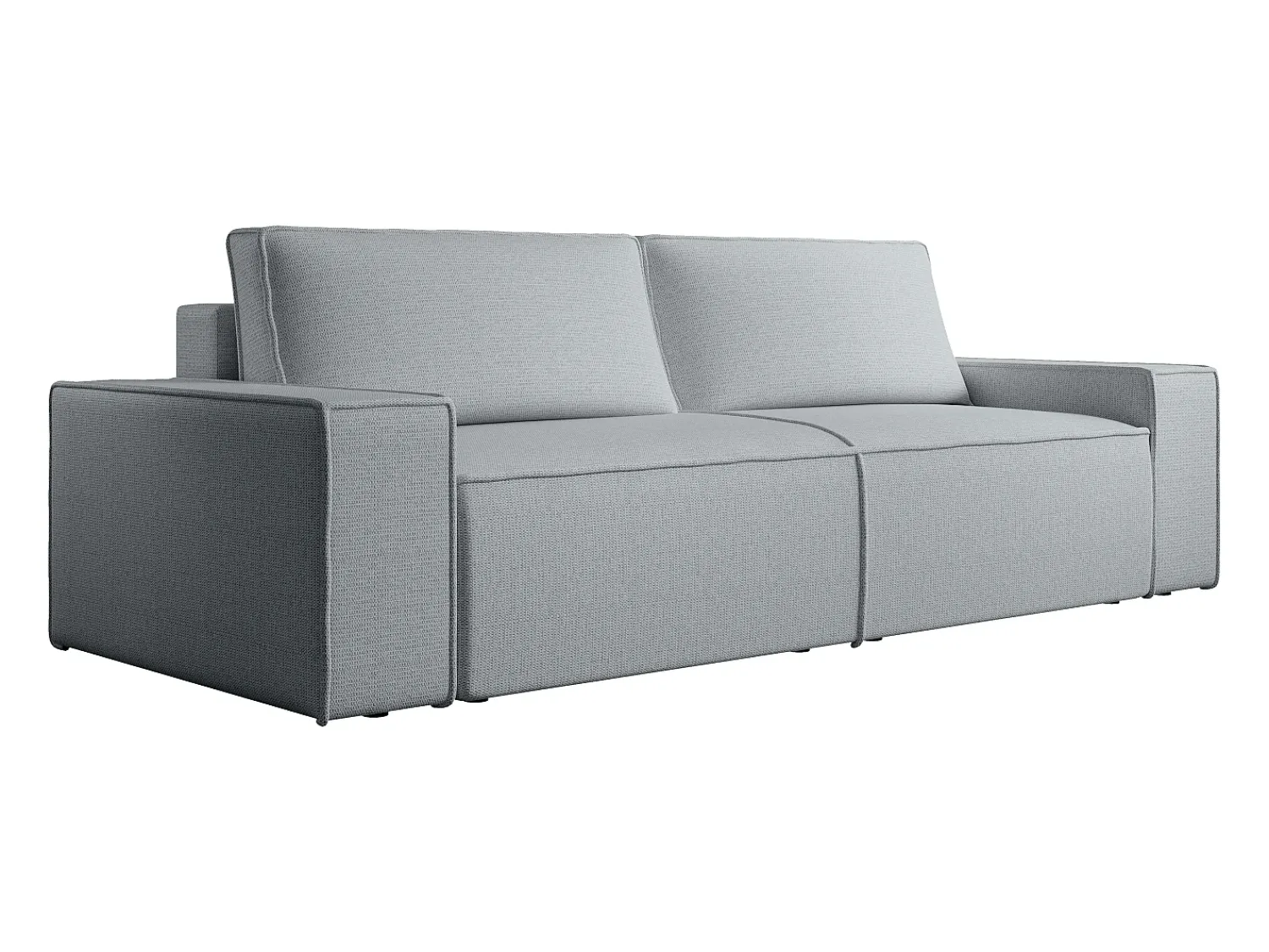 Sofá|Vente-unique Sofá de 4 lugares convertível veludo texturizado cinza AMELIA Cinzento