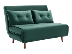 Sofá|Vente-unique Sofá de 2 lugares convertível veludo estilo habitat jovem URIBIA Verde pinho