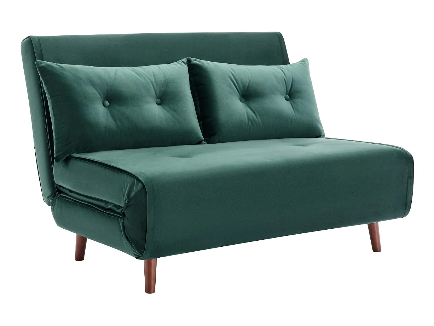Sofá|Vente-unique Sofá de 2 lugares convertível veludo estilo habitat jovem URIBIA Verde pinho