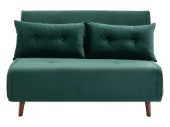 Sofá|Vente-unique Sofá de 2 lugares convertível veludo estilo habitat jovem URIBIA Verde pinho