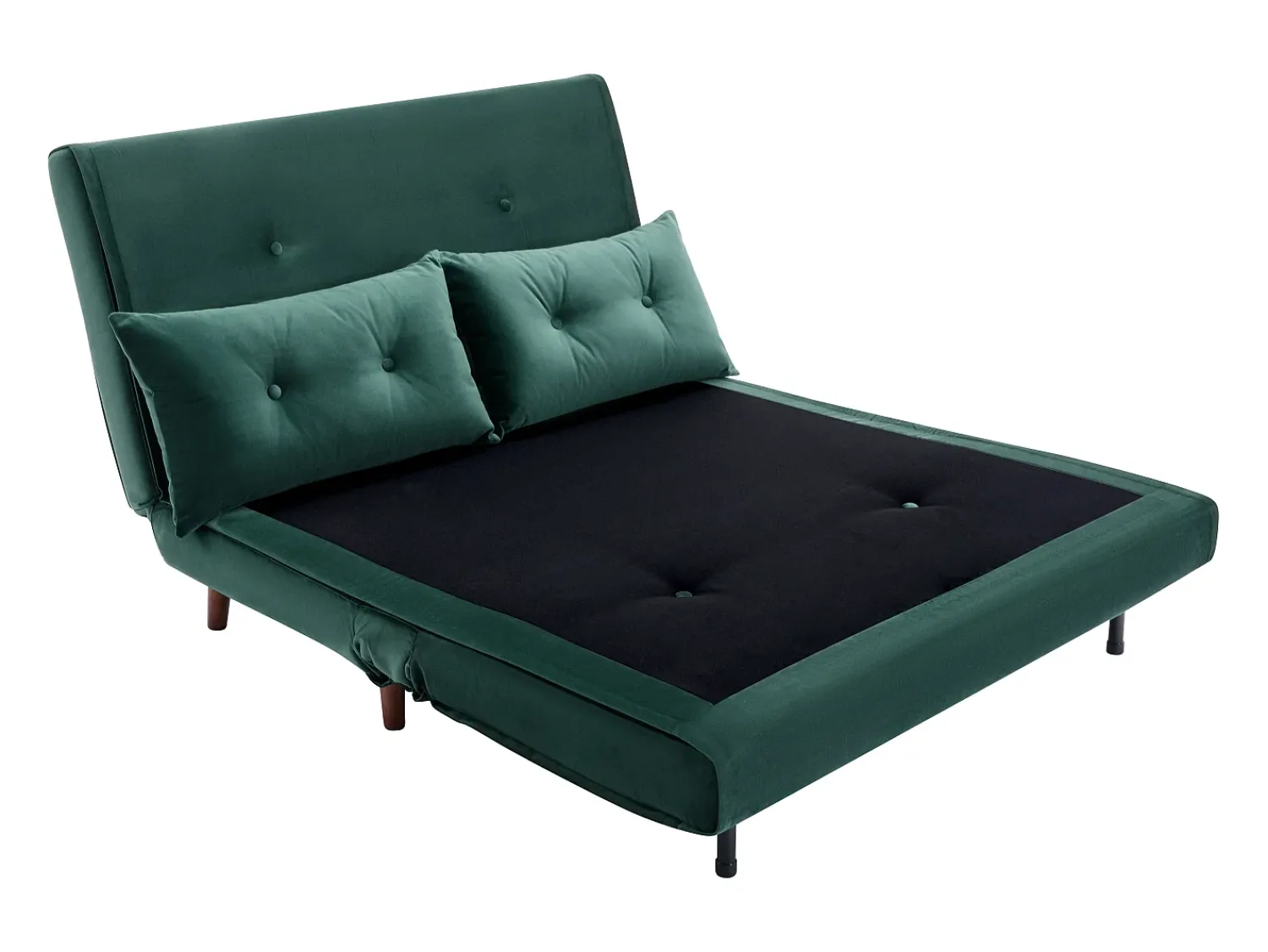 Sofá|Vente-unique Sofá de 2 lugares convertível veludo estilo habitat jovem URIBIA Verde pinho