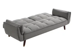 Hot Vente-unique Sofá de 3 lugares convertível clic-clac veludo cinza GULCAN Cinzento