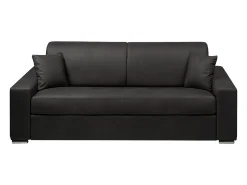 Clearance Vente-unique Sofá de 4 lugares convertível de abertura rápida em tecido antracite colchão de espuma de 18 cm - EMIR Cinza antracite