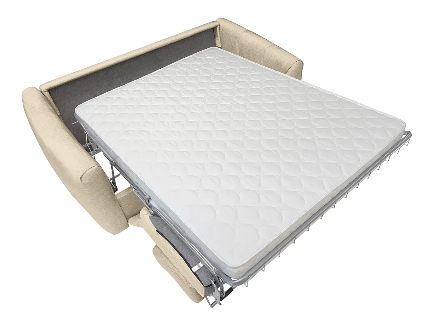 Sofá*Vente-unique Sofá de 3 lugares convertível abertura rápidaveludo cama 140 cm RETUNA II Bege